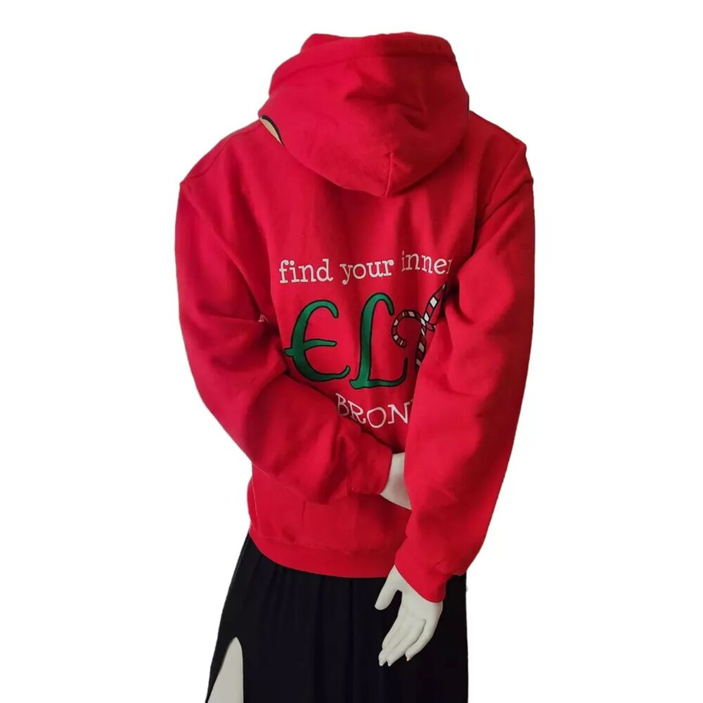 Bronner's Christmas Elf Hoodie Unisex Size L Red Souvenir Sweatshirt